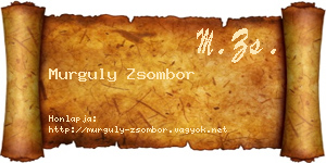 Murguly Zsombor névjegykártya